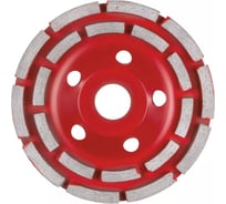 Чашка шлифовальная алмазная 2-х рядная 125х22.23 мм Hardcore 187212