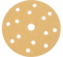 Шлифовальные круги на липучке 150 мм, Р80, 15 отверстий, 10 штук Vitatools G-150-P80-15-10