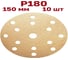Шлифовальные круги на липучке 150 мм, Р180, 15 отверстий, 10 штук Vitatools G-150-P180-15-10 3