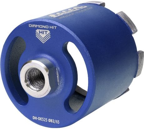 Сверло алмазное DH-DE525 82x65 мм, M16, R, 7LSP для подрозетников Адель DHDED5258265167