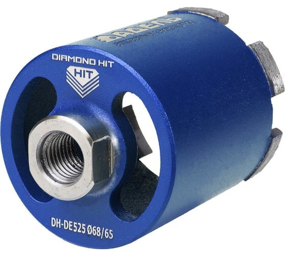 Сверло алмазное DH-DE525 68x65 мм, M16, R, 6LSP для подрозетников Адель DHDED5256865166