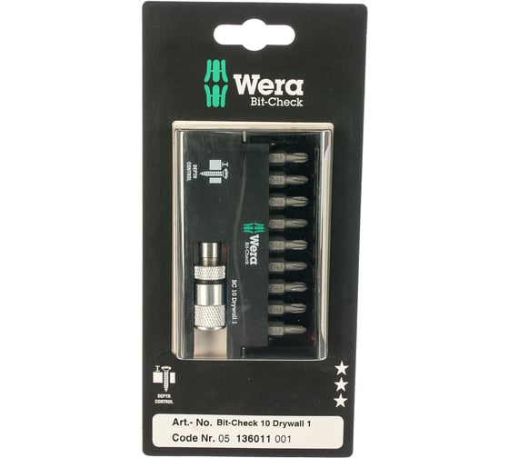 Набор бит с битодержателем WERA WE-136011