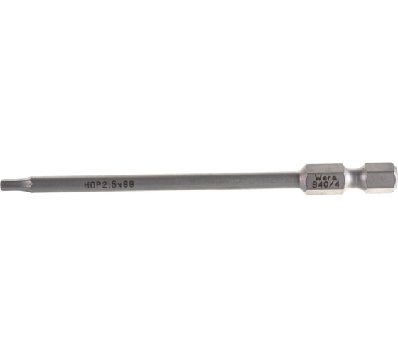 Биты под внутренний шестигранник 840/4 Z (Hex-Plus 2.5; 89 мм) WERA WE-059629 1