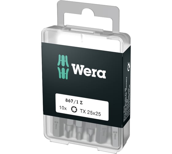 Бита 867/1 DIY TORX (10 шт; TX25; 25 мм) WERA WE-072409