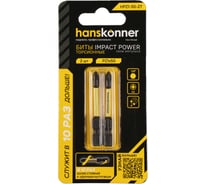 Биты PZ1, 50 мм, 2 шт Hanskonner HPZ1-50-2T
