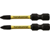 Биты PH1, 50 мм, 2 шт Hanskonner HPH1-50-2T