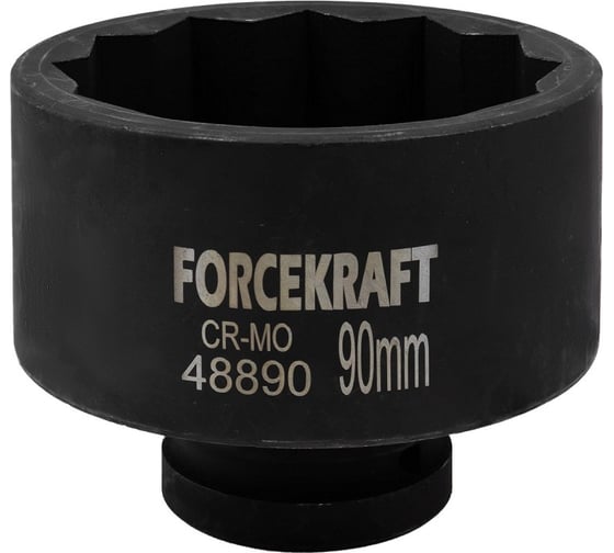 Головка ударная 90 мм, 12 гр., 1"DR Forcekraft FK-48890(57891) 1