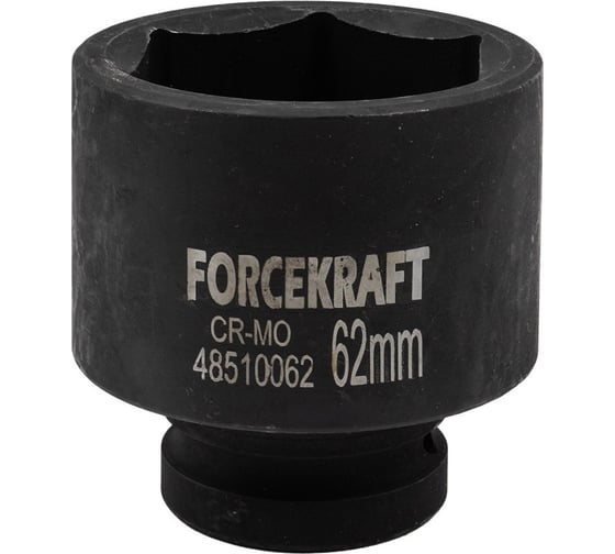 Головка ударная глубокая 62 мм, 6 гр., 1"DR Forcekraft FK-48510062(57898) 1