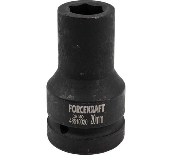 Головка ударная глубокая 20 мм, 6 гр., 1"DR Forcekraft FK-48510020(57894) 1