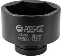 Головка ударная 80 мм, 6 гр., 1"DR Forsage F-4858080(57918)