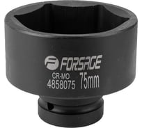 Головка ударная 75 мм, 6 гр., 1"DR Forsage F-4858075(57917)