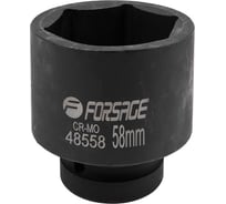 Головка ударная 58 мм, 6 гр., 1"DR Forsage F-48558(57906)