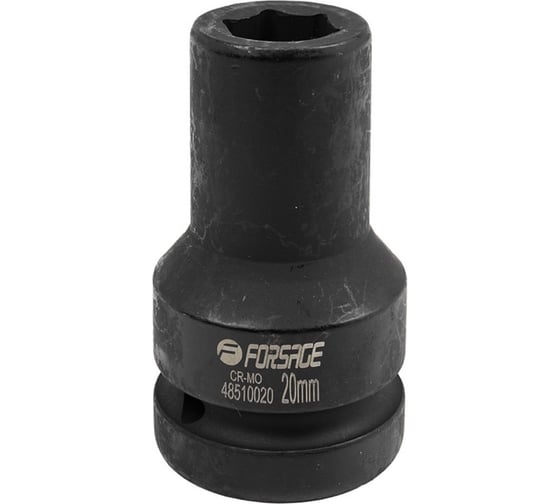 Головка ударная глубокая 20 мм, 6 гр., 1"DR Forsage F-48510020(57921) 1