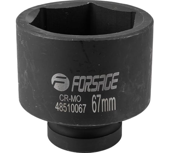 Головка ударная глубокая 67 мм, 6 гр., 1"DR Forsage F-48510067(57924)