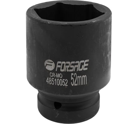 Головка ударная глубокая 52 мм, 6 гр., 1"DR Forsage F-48510052(57923)