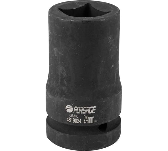 Головка ударная для футорки 24 мм, 4 гр., 1"DR Forsage F-4819024(57912)