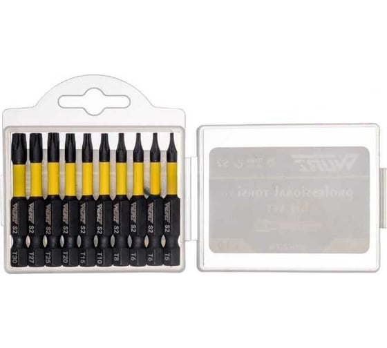 Набор магнитных бит TORX 50 мм, Т5-Т30, 10 шт WURZ 4221 1