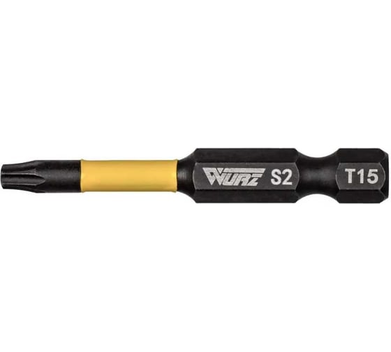 Бита торсионная T15, 50 мм, 10 шт WURZ 2963