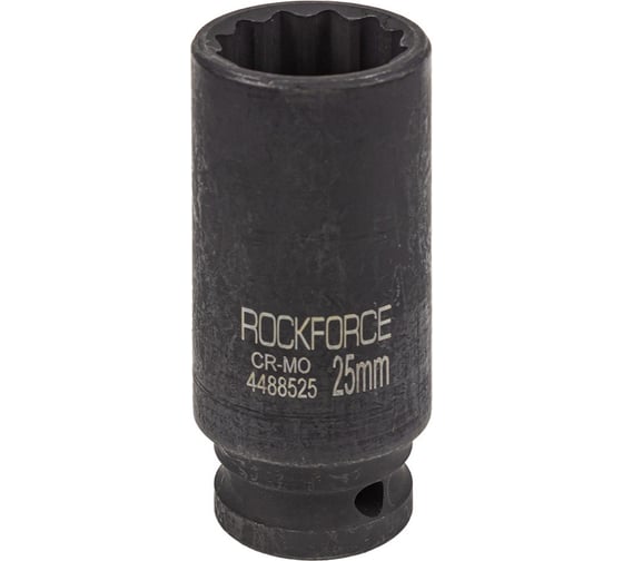 Головка ударная глубокая 12-гранная 25 мм, 1/2"DR Rockforce RF-4488525(54979)