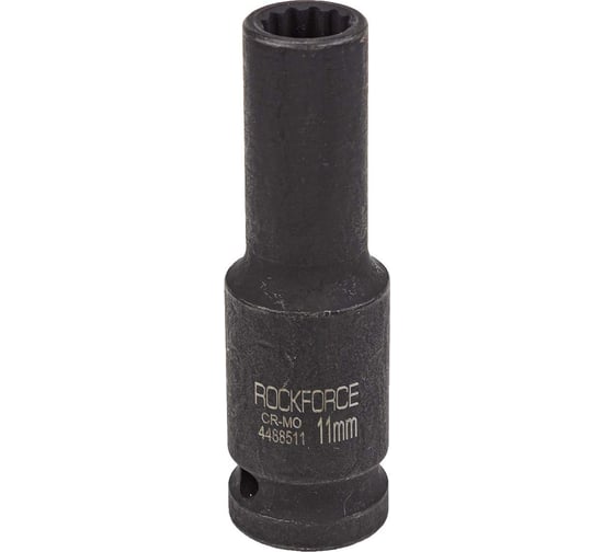 Головка ударная глубокая 12-гранная 11 мм, 1/2"DR Rockforce RF-4488511(54965) 1
