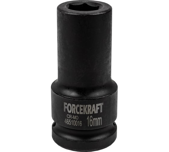 Головка ударная глубокая 6-гранная 16 мм, 3/4"DR Rockforce RF-46510016(57513)