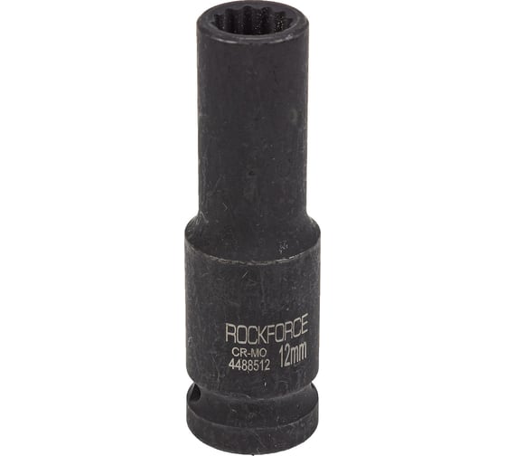 Головка ударная глубокая 12-гранная 12 мм, 1/2"DR Rockforce RF-4488512(54966)