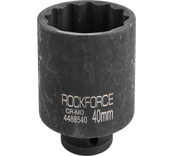 Головка ударная глубокая 12-гранная 40 мм, 1/2"DR Rockforce RF-4488540(54992) 1