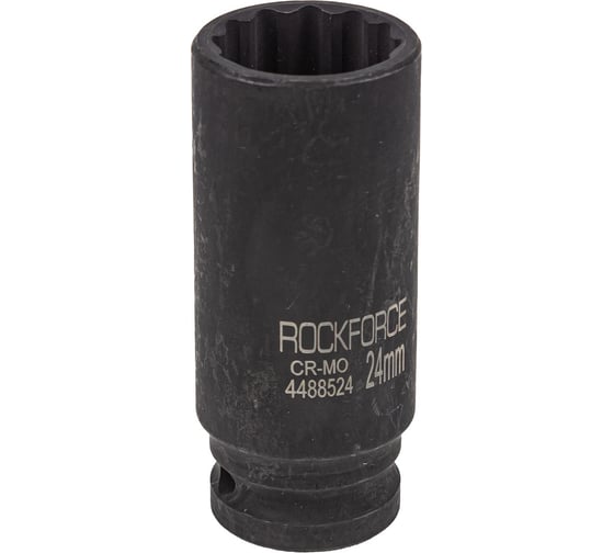 Головка ударная глубокая 12-гранная 24 мм, 1/2"DR Rockforce RF-4488524(54978) 1
