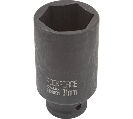 Головка ударная глубокая 6-гранная 31 мм, 1/2"DR Rockforce RF-4458531(52590) 1