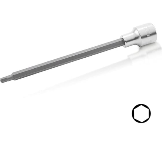 Головка торцевая с шестигранной вставкой HEX 5 мм, L=180 мм, 1/2"DR TOPTUL BCTA1605 1