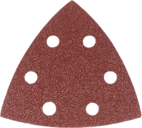 Шлифлист 93 мм, дельта, Р80, для дерева, 6 отверстий 5 шт GEPARD GP5006-80