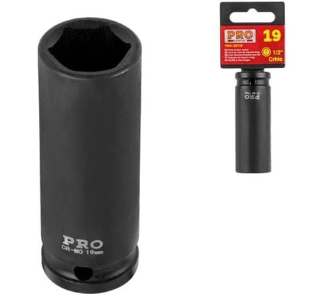 Головка ударная глубокая 6 граней PRO 19 мм, 1/2"DR STARTUL PRO-30119