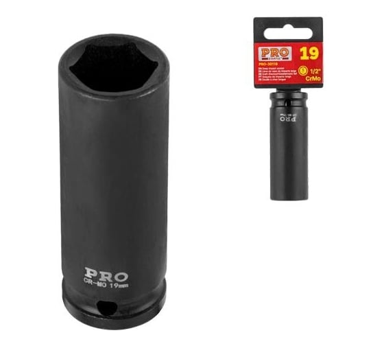 Головка ударная глубокая 6 граней PRO 19 мм, 1/2"DR STARTUL PRO-30119 1