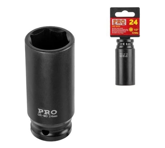Головка ударная глубокая 6 граней PRO 24 мм, 1/2"DR STARTUL PRO-30124