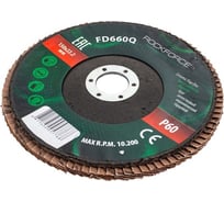 Круг лепестковый керамический торцевой 150x22.2 мм, P60 Rockforce RF-FD660Q(52015)