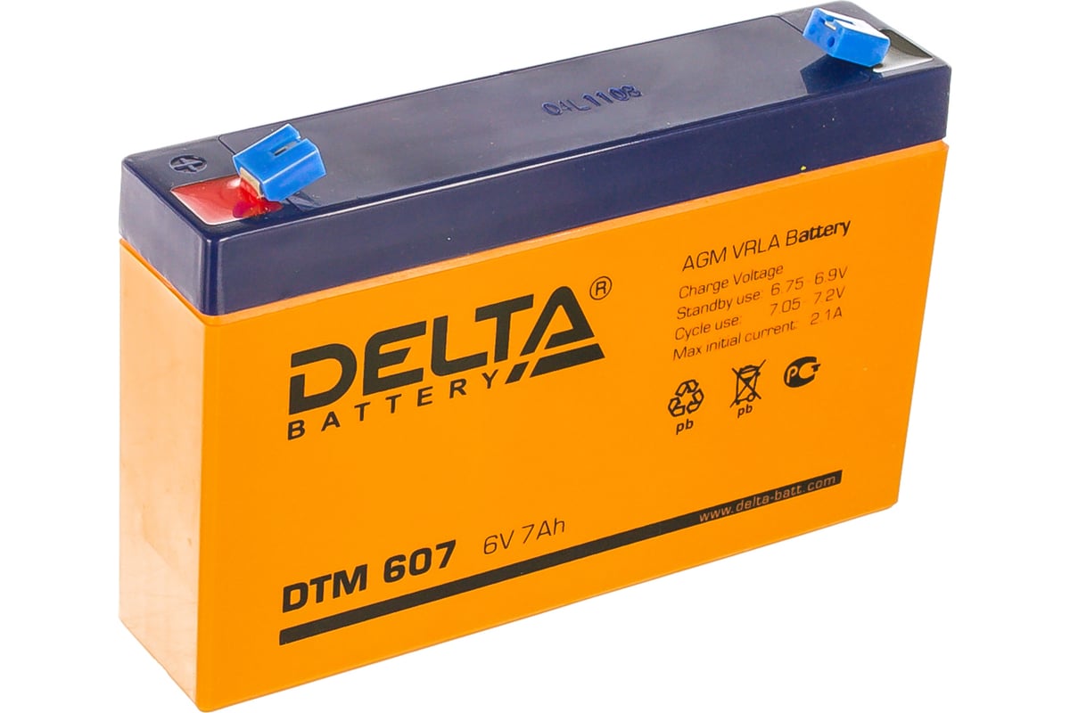 Аккумуляторная батарея Delta DTM 607 - выгодная цена, отзывы,  характеристики, фото - купить в Москве и РФ