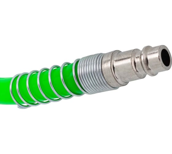 Шланг витой полиуретановый с быстроразъемами 14х10 мм, 20 м Rockforce RF-1410-20Green(58012)
