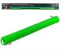 Шланг витой полиуретановый с быстроразъемами 12х8 мм, 20 м Rockforce RF-1208-20Green(58008)