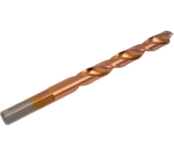 Сверло по металлу COBALT 9.5 мм, Р6М5К8 vertextools 818-9,5