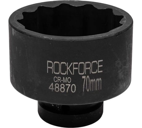 Головка ударная 12-гранная 70 мм, 1"DR Rockforce RF-48870(57555)