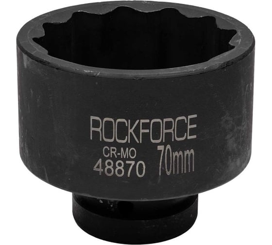 Головка ударная 12-гранная 70 мм, 1"DR Rockforce RF-48870(57555)