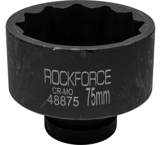 Головка ударная 12-гранная 75 мм, 1"DR Rockforce RF-48875(57556)