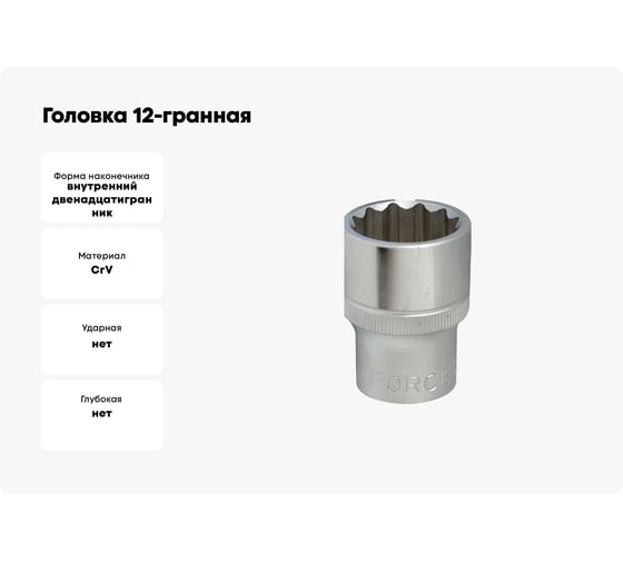Головка 12-гранная 33 мм, 3/4"DR Rockforce RF-56933(49978)