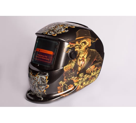 Маска сварочная (Welding Mask) рисунок Скелет PLAZWELD PWE1622