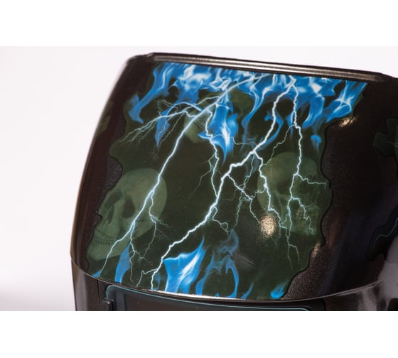 Маска сварочная (Welding Mask) рисунок Молния PLAZWELD PWE1609