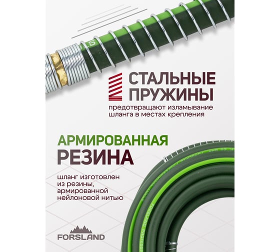 Шланг резиновый воздушный армированный с фитингами 8x14 мм, 10 м Forsland Forsland-AHF-108(57984)