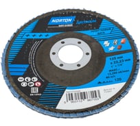 Круг лепестковый конический 125 мм, Р120, цирконий NORTON 78072749686