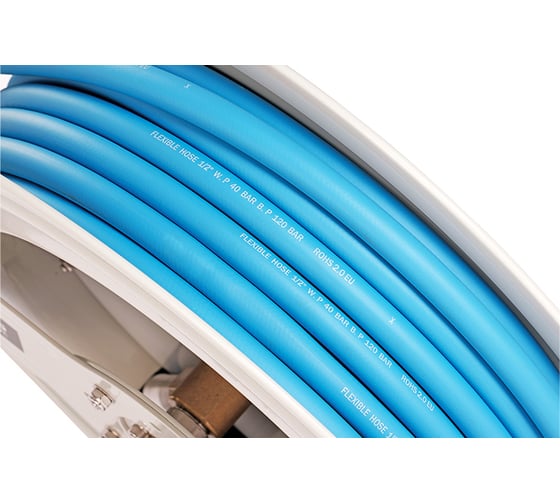 Шланг воздушный c двойным армированием на стальной катушке, гибридный PVC 12.5x19 мм, 15 м NORDBERG HR1215HPVC