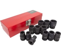 Набор головок ударных 6-гранных 1/2"DR, 12 предметов, кейс Rockforce RF-4129-5MPB(16276)