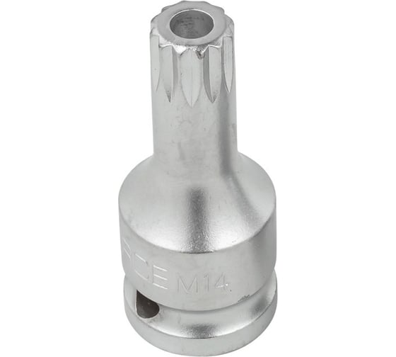 Головка-бита SPLINE с отверстием M14, 60 мм, 1/2''DR Rockforce RF-24806014B(51719)